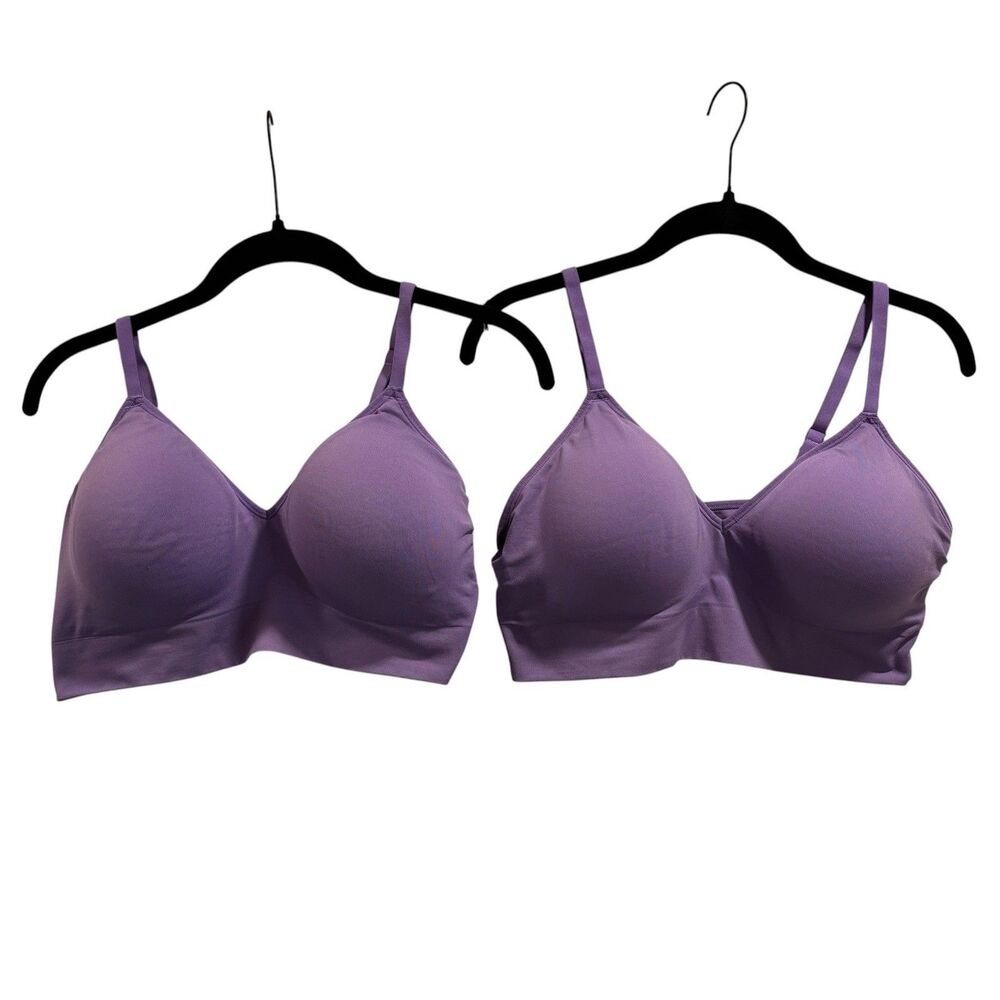 Underoutfit Lot Of 2 Purple Size 2XL Neckline Pullover Bralettes Style 450